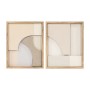 Cadre Home ESPRIT Blanc Beige Naturel Moderne Scandinave 40 x 3,8 x 50 cm (2 Unités)