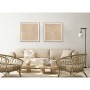 Cadre Home ESPRIT Blanc Naturel Moderne Avec relief Scandinave 100 x 3,8 x 100 cm (2 Unités)