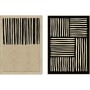 Painting Home ESPRIT Black Beige Urban 103 x 4,5 x 143 cm (2 Units)