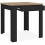 Table de Salle à Manger Oslo Noir 80 x 77 x 80 cm Chêne