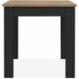 Dining Table Oslo Black 80 x 77 x 80 cm Oak
