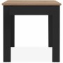 Dining Table Oslo Black 80 x 77 x 80 cm Oak