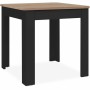 Table de Salle à Manger Oslo Noir 80 x 77 x 80 cm Chêne