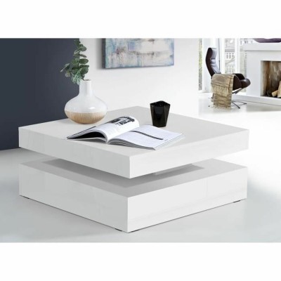 Table Basse Blanc 78 x 78 x 36 cm