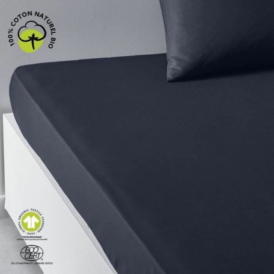 Fitted bottom sheet TODAY Navy Blue 180 x 200 cm