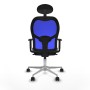 Office Chair with Headrest Jorquera Piqueras y Crespo 1D086N1 Dark grey