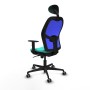 Chaise de Bureau avec Appui-tête Jorquera Piqueras y Crespo 1D036G1 Turquoise