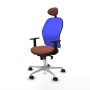 Chaise de Bureau avec Appui-tête Jorquera Piqueras y Crespo 1D086N1 Bleu Marron