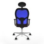 Chaise de Bureau avec Appui-tête Jorquera Piqueras y Crespo 1D086N1 Bleu Marron