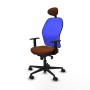 Chaise de Bureau avec Appui-tête Jorquera Piqueras y Crespo 1D036N1 Bleu Marron