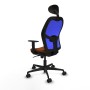 Chaise de Bureau avec Appui-tête Jorquera Piqueras y Crespo 1D036N1 Bleu Marron