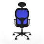 Chaise de Bureau avec Appui-tête Jorquera Piqueras y Crespo 1D036N1 Bleu Marron