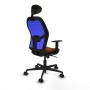 Chaise de Bureau avec Appui-tête Jorquera Piqueras y Crespo 1D036N1 Bleu Marron