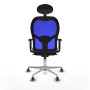 Chaise de Bureau avec Appui-tête Jorquera Piqueras y Crespo 1D086G1 Bleu Marron