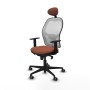 Chaise de Bureau avec Appui-tête Jorquera Piqueras y Crespo 1D036G1 Blanc Marron