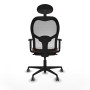 Chaise de Bureau avec Appui-tête Jorquera Piqueras y Crespo 1D036G1 Blanc Marron