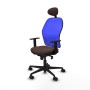 Chaise de Bureau avec Appui-tête Jorquera Piqueras y Crespo 1D036N1 Bleu Brun foncé