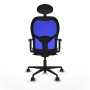 Chaise de Bureau avec Appui-tête Jorquera Piqueras y Crespo 1D036N1 Bleu Brun foncé