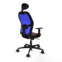 Chaise de Bureau avec Appui-tête Jorquera Piqueras y Crespo 1D036N1 Bleu Brun foncé