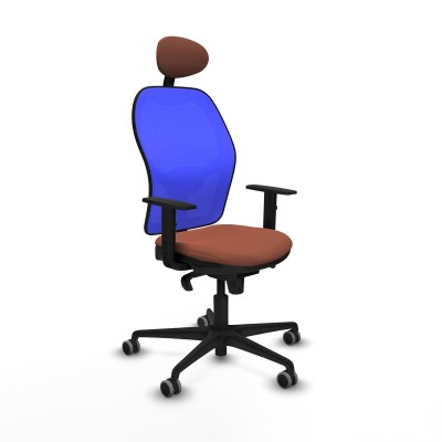 Office Chair with Headrest Jorquera Piqueras y Crespo 1D036G1 Blue Brown