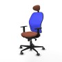 Office Chair with Headrest Jorquera Piqueras y Crespo 1D036G1 Blue Brown