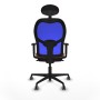 Office Chair with Headrest Jorquera Piqueras y Crespo 1D036G1 Blue Brown