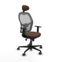 Chaise de Bureau avec Appui-tête Jorquera Piqueras y Crespo 1D036G1 Gris Brun foncé
