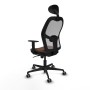 Chaise de Bureau avec Appui-tête Jorquera Piqueras y Crespo 1D036G1 Gris Brun foncé