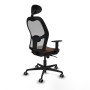 Chaise de Bureau avec Appui-tête Jorquera Piqueras y Crespo 1D036G1 Gris Brun foncé