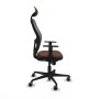 Chaise de Bureau avec Appui-tête Jorquera Piqueras y Crespo 1D036G1 Gris Brun foncé