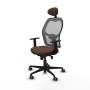 Chaise de Bureau avec Appui-tête Jorquera Piqueras y Crespo 1D036G1 Gris Brun foncé
