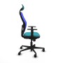 Office Chair with Headrest Jorquera Piqueras y Crespo 1D036N1 Turquoise