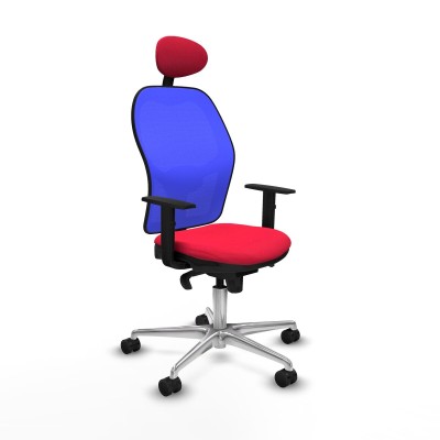 Office Chair with Headrest Jorquera Piqueras y Crespo 1D086N1 Red
