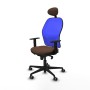 Chaise de Bureau avec Appui-tête Jorquera Piqueras y Crespo 1D036G1 Bleu Brun foncé