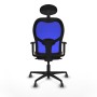 Chaise de Bureau avec Appui-tête Jorquera Piqueras y Crespo 1D036G1 Bleu Brun foncé