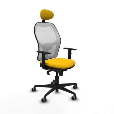 Office Chair with Headrest Jorquera Piqueras y Crespo 1D036G1 Yellow