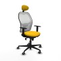 Office Chair with Headrest Jorquera Piqueras y Crespo 1D036G1 Yellow