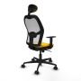 Office Chair with Headrest Jorquera Piqueras y Crespo 1D036N1 Yellow