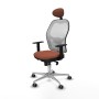Office Chair with Headrest Jorquera Piqueras y Crespo 1D086G1 White Brown