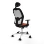 Chaise de Bureau avec Appui-tête Jorquera Piqueras y Crespo 1D086N1 Blanc Marron