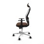 Chaise de Bureau avec Appui-tête Jorquera Piqueras y Crespo 1D086N1 Blanc Brun foncé