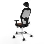 Chaise de Bureau avec Appui-tête Jorquera Piqueras y Crespo 1D086N1 Blanc Brun foncé