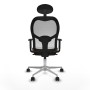 Chaise de Bureau avec Appui-tête Jorquera Piqueras y Crespo 1D086N1 Blanc Brun foncé