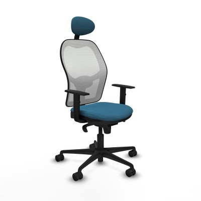 Chaise de Bureau avec Appui-tête Jorquera Piqueras y Crespo 1D036N1 Blanc Vert pétrole