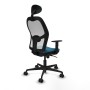 Chaise de Bureau avec Appui-tête Jorquera Piqueras y Crespo 1D036N1 Blanc Vert pétrole