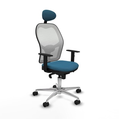 Chaise de Bureau avec Appui-tête Jorquera Piqueras y Crespo 1D086N1 Blanc Vert pétrole