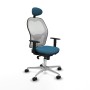 Chaise de Bureau avec Appui-tête Jorquera Piqueras y Crespo 1D086N1 Blanc Vert pétrole