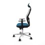 Chaise de Bureau avec Appui-tête Jorquera Piqueras y Crespo 1D086N1 Blanc Vert pétrole