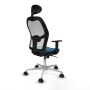 Chaise de Bureau avec Appui-tête Jorquera Piqueras y Crespo 1D086N1 Blanc Vert pétrole