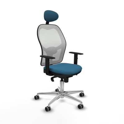 Chaise de Bureau avec Appui-tête Jorquera Piqueras y Crespo 1D086G1 Blanc Vert pétrole